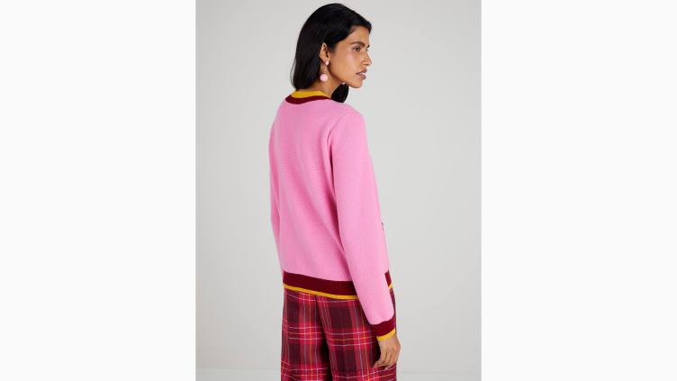 cardigan à col rond en cachemire Kate Spade femmes vêtements D8288914 soda au pamplemousse