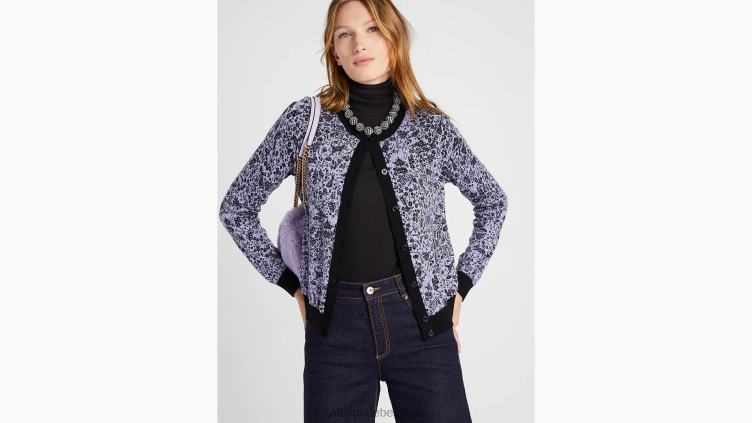 cardigan en toile année du lapin Kate Spade femmes vêtements D8288955 crème de lavande