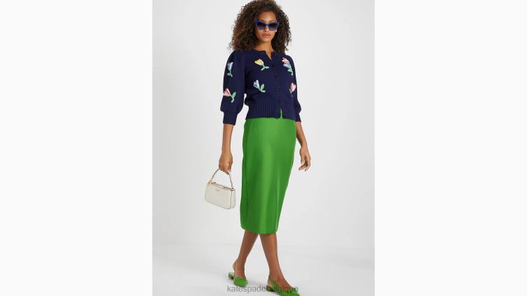 cardigan à fleurs au crochet Kate Spade femmes vêtements D8288768 blazer bleu