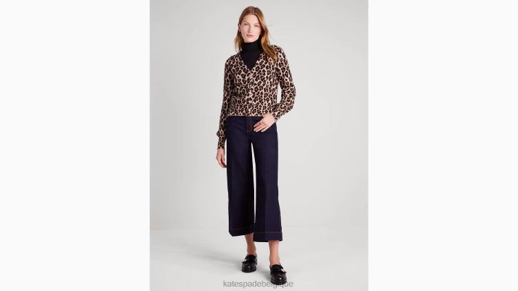 cardigan léopard Kate Spade femmes vêtements D8288942 noix de cajou grillées