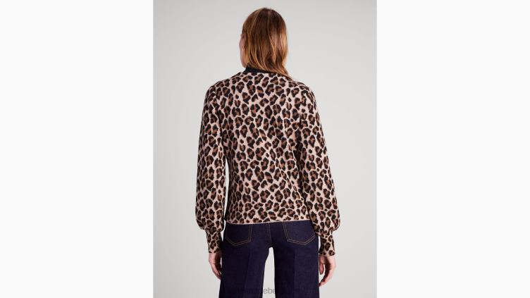 cardigan léopard Kate Spade femmes vêtements D8288942 noix de cajou grillées