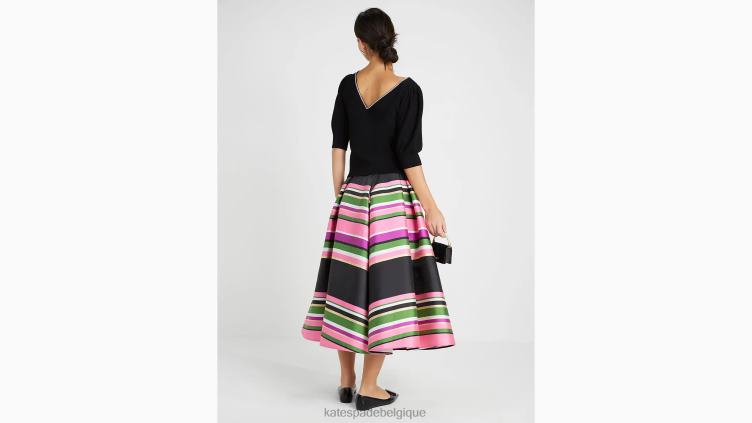 pull à col bateau bordé de strass Kate Spade femmes vêtements D8288859 noir
