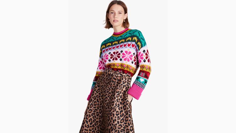 pull à fleurs intarsia Kate Spade femmes vêtements D8288917 multi