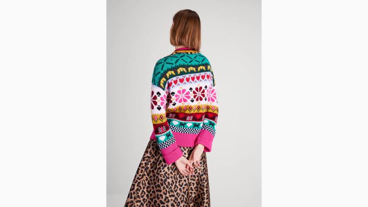 pull à fleurs intarsia Kate Spade femmes vêtements D8288917 multi