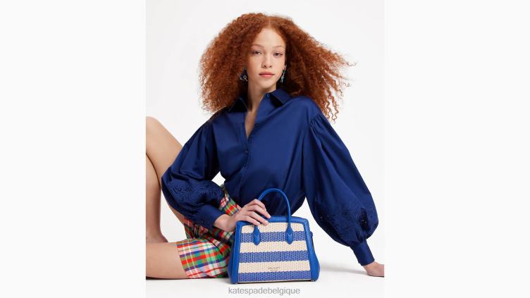 chemise andie en popeline brodée Kate Spade femmes vêtements D8288729 marine française