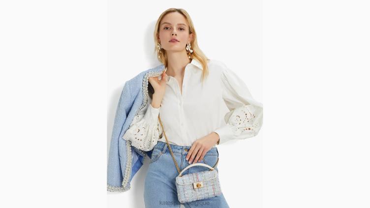 chemise à broderies en popeline Kate Spade femmes vêtements D8288747 blanc frais