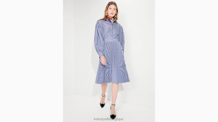 chemise carrie à rayures pâtissières Kate Spade femmes vêtements D8288948 bleu citrine
