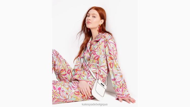 chemise fleurie anémone après les heures d'ouverture Kate Spade femmes vêtements D8288688 confiture de roses multi