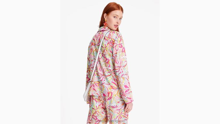 chemise fleurie anémone après les heures d'ouverture Kate Spade femmes vêtements D8288688 confiture de roses multi