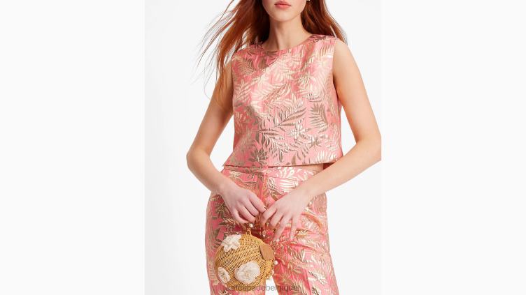 coquille de brocart de feuillage tropical Kate Spade femmes vêtements D8288730 étoile de mer/or