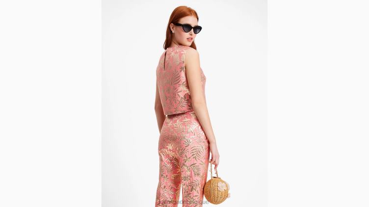 coquille de brocart de feuillage tropical Kate Spade femmes vêtements D8288730 étoile de mer/or
