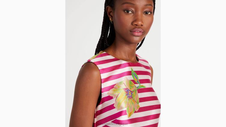 coquille à rayures tulipes Kate Spade femmes vêtements D8288734 prune rose