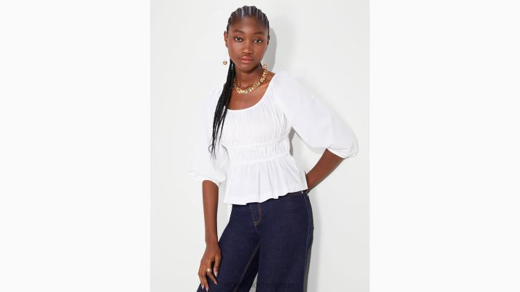 haut Riviera en popeline Kate Spade femmes vêtements D8288871 blanc frais