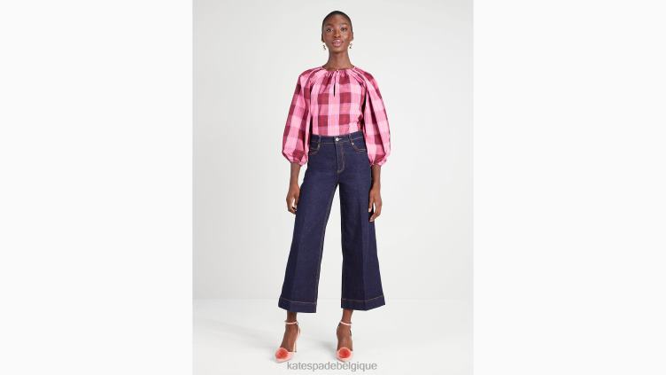 haut à carreaux effet serre Kate Spade femmes vêtements D8288952 chèvrefeuille brillant