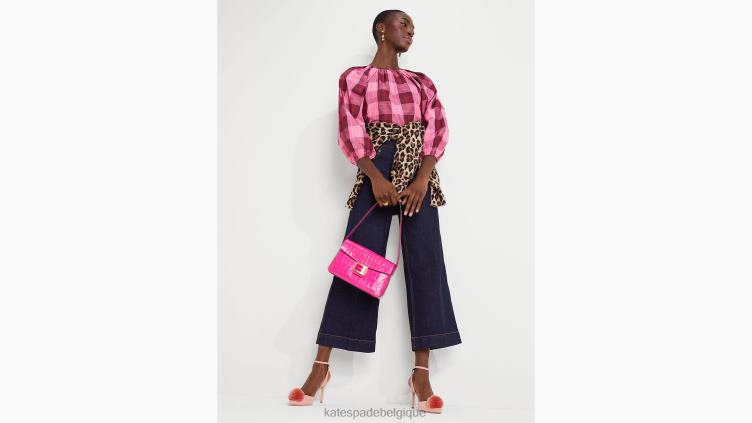 haut à carreaux effet serre Kate Spade femmes vêtements D8288952 chèvrefeuille brillant