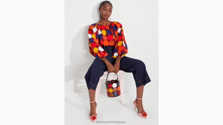 haut en popeline à pois Kate Spade femmes vêtements D8288895 multi