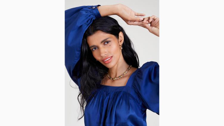haut à encolure carrée en voile Kate Spade femmes vêtements D8288943 marine française