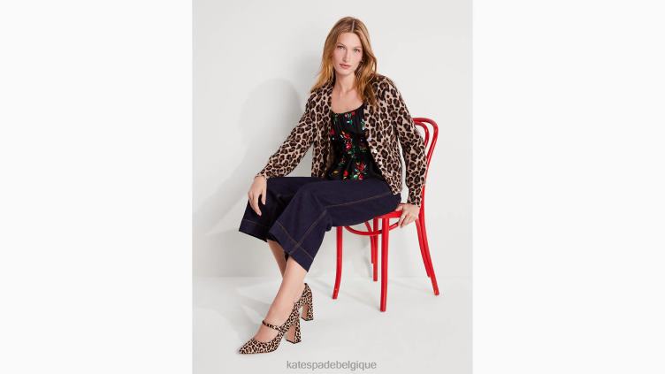 haut riviera à fleurs d'automne à manches longues Kate Spade femmes vêtements D8288965 noir