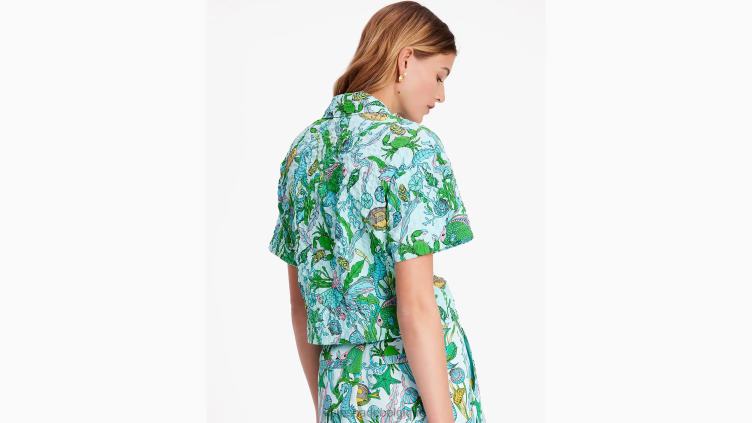 sous le haut à col marin Kate Spade femmes vêtements D8288684 marée basse multi