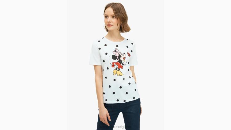 t-shirt new york x minnie mouse Kate Spade femmes vêtements D8288777 blanc frais