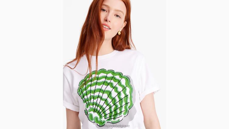 t-shirt à ornements Kate Spade femmes vêtements D8288690 blanc frais
