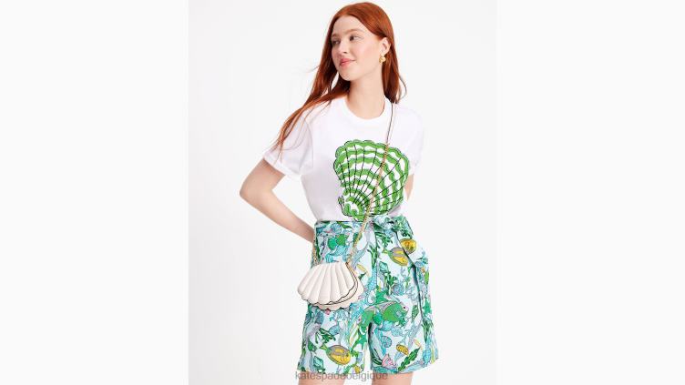 t-shirt à ornements Kate Spade femmes vêtements D8288690 blanc frais