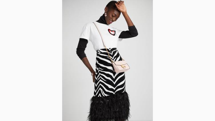t-shirt à ornements et cœurs superposés Kate Spade femmes vêtements D8288894 blanc frais