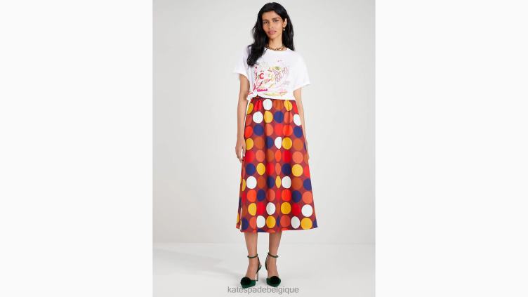 t-shirt à ornements et jardin secret Kate Spade femmes vêtements D8288938 blanc frais