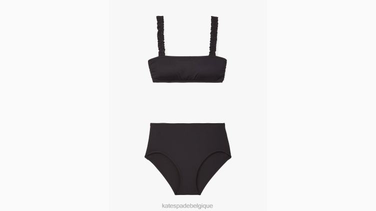 bas de bikini taille haute cabana Kate Spade femmes vêtements D8288803 noir