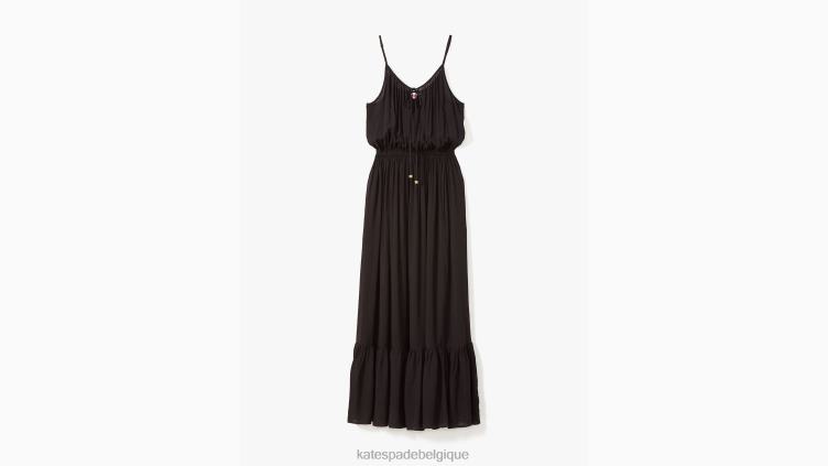 robe longue cache-cœur Cabana Kate Spade femmes vêtements D8288804 noir