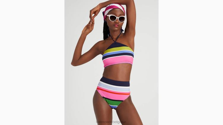Sunny Day - Haut de bikini dos nu à rayures Kate Spade femmes vêtements D8288778 multi