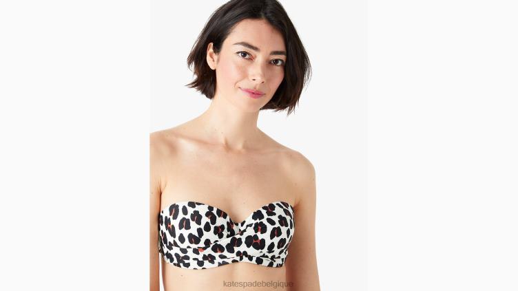 haut de bikini bandeau à bonnets moulés Fiji Feline Kate Spade femmes vêtements D8288930 noir