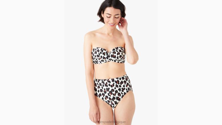 haut de bikini bandeau à bonnets moulés Fiji Feline Kate Spade femmes vêtements D8288930 noir