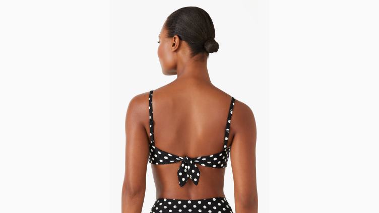 haut de bikini à encolure carrée lia Kate Spade femmes vêtements D8288807 noir