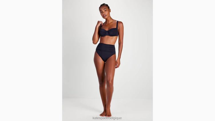 haut de bikini froncé à armatures Kate Spade femmes vêtements D8288797 noir