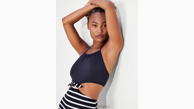 monokini col montant à rayures bretonnes Kate Spade femmes vêtements D8288795 noir