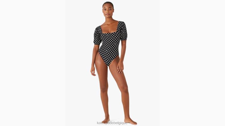 une-pièce à manches bouffantes lia dot Kate Spade femmes vêtements D8288809 noir